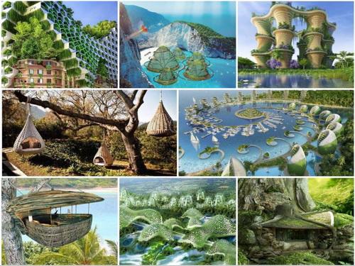Một số mô hình về quy hoạch, kiến trúc xanh và độc lập trên thế giới. Ảnh STDe sưu tập